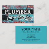 Klempner für die Vermietung von Visitenkarten - bl Visitenkarte (Vorne/Hinten)