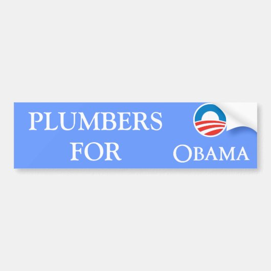 KLEMPNER FÜR OBAMA AUTOAUFKLEBER (Vorne)