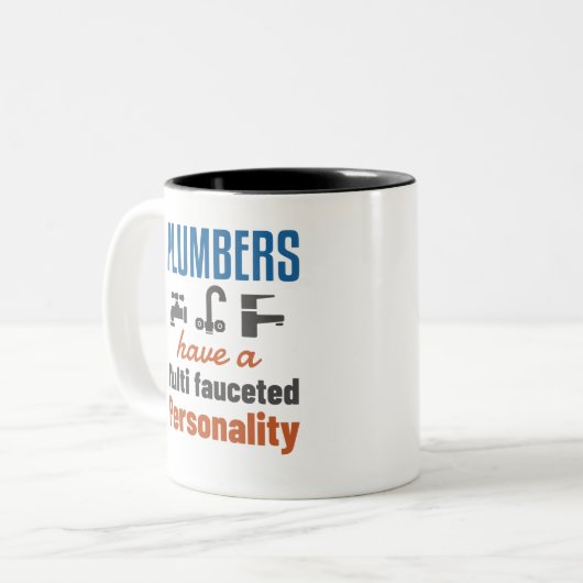 Klempner haben eine vielschichtige Persönlichkeit Zweifarbige Tasse (Vorderseite Links)