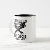 Klempner haben größere Werkzeuge Zweifarbige Tasse (Vorderseite Links)