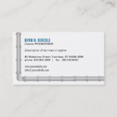 Klempner-Hahn-Visitenkarte Visitenkarte (Rückseite)