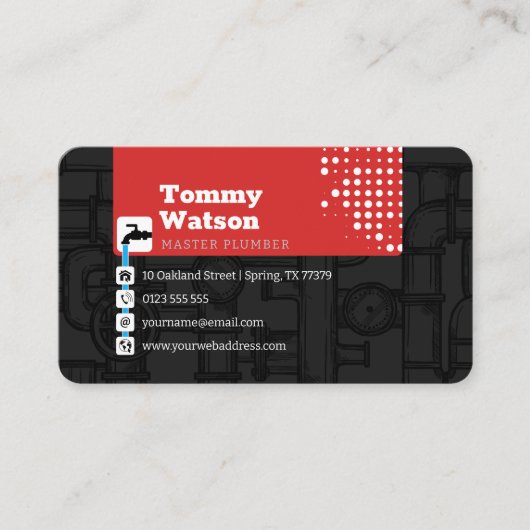 Klempner | Handy Man Business Card Visitenkarte (Vorderseite)