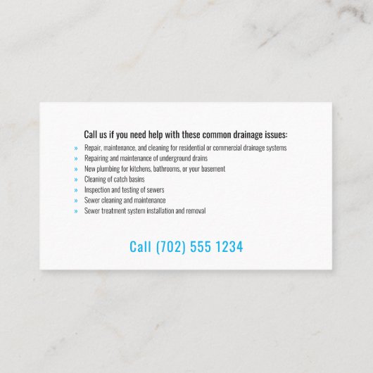 Klempner | Handy Man Business Card Visitenkarte (Rückseite)