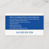 Klempner | Handy Man Silver Deep Blue Visitenkarte (Rückseite)