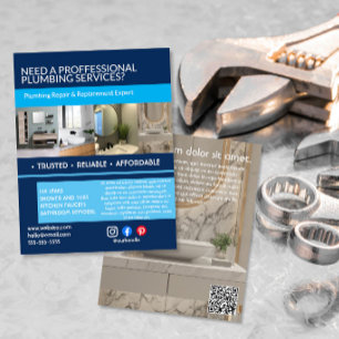 Klempner-Handyman-Badezimmer-Küchen-Flyer Flyer