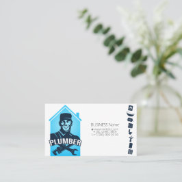 Klempner in einer einheitlichen Werkstattkarte Visitenkarte