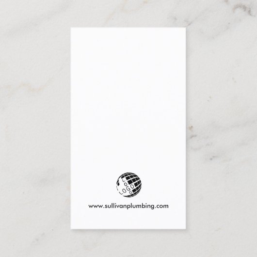 Klempner Installations-Zuhause Reparatur-Visitenka Visitenkarte (Rückseite)