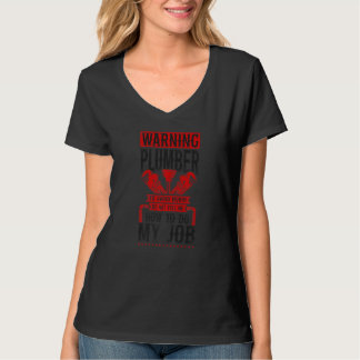 Klempner Klempner Vintage Klempner Warnung zu verm T-Shirt