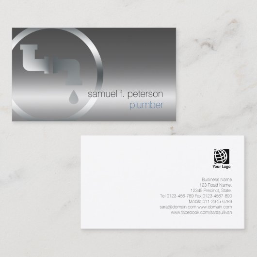 Klempner-Klempner Visitenkarte (Vorne/Hinten)