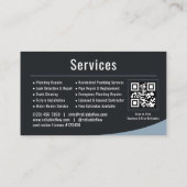 Klempner Klempnerei QR-Code Professional  Visitenkarte (Rückseite)