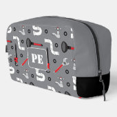 Klempner-Klempnermuster-Monogramm Personalisiert Waschbeutel (Rechte Ecke)