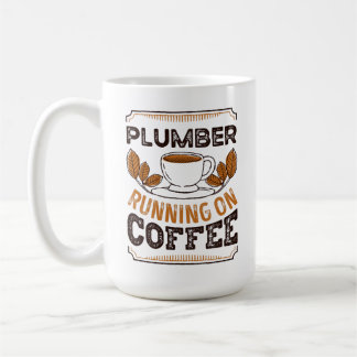 Klempner läuft auf Kaffee Koffein Geschenk Kaffeetasse