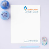 Klempner-Logo mit Wassertropfen Flyer (Einzeln)