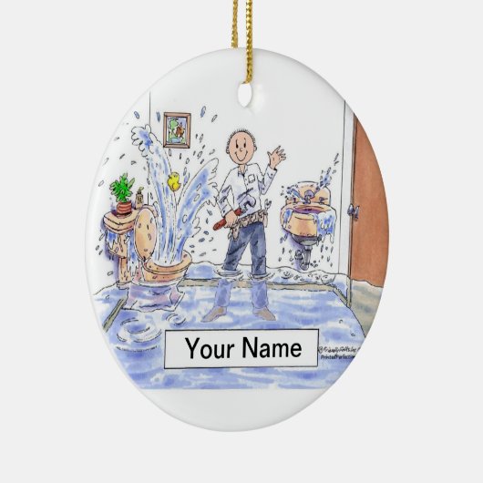 Klempner - Mann Keramikornament (Rechts)