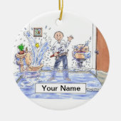 Klempner - Mann Keramikornament (Vorne)