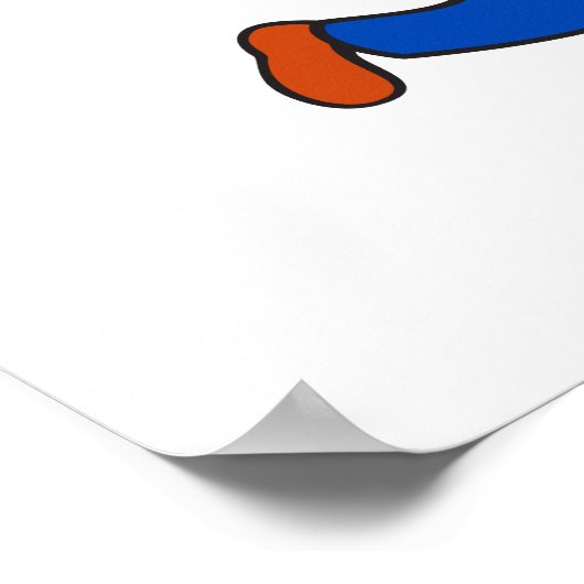 Klempner mit Affenschlüssel-Cartoon Poster (Ecke)