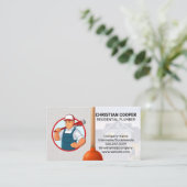 Klempner mit Schlüssel | Platin Visitenkarte (Stehend Vorderseite)