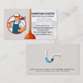 Klempner mit Schlüssel | Platin Visitenkarte (Vorne/Hinten)