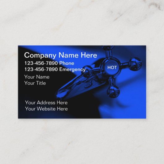 Klempner Moderne, einzigartige Visitenkarten Visitenkarte (Vorderseite)