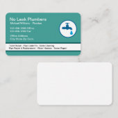 Klempner Moderne Faucet Embleme Visitenkarten Visitenkarte (Vorne/Hinten)