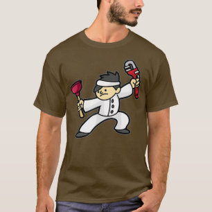 Klempner Ninja Klempner Rohrreiniger Rohrzange T-Shirt