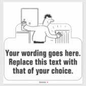 Klempner oder Heizungstechniker Aufkleber (Blatt)