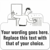 Klempner oder Heizungstechniker Aufkleber (Vorderseite)