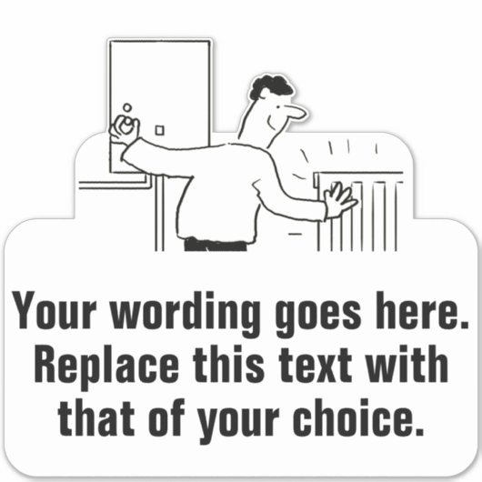 Klempner oder Heizungstechniker Aufkleber (Vorderseite)