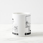 Klempner oder Heizungstechniker mit Name auf einem Kaffeetasse (Mittel)
