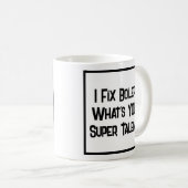 Klempner oder Heizungstechniker Super Talent. Kaffeetasse (VorderseiteRechts)