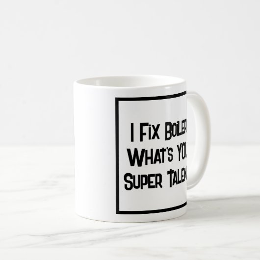 Klempner oder Heizungstechniker Super Talent. Kaffeetasse (VorderseiteRechts)