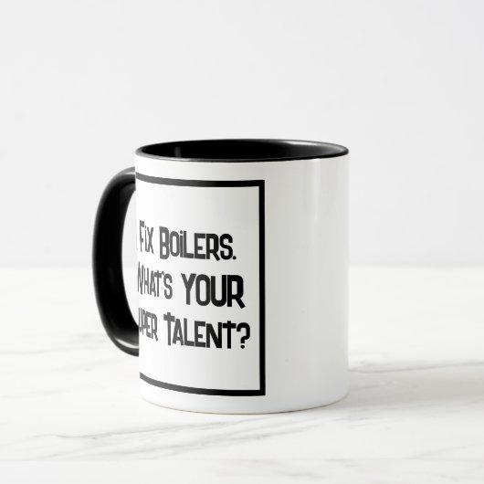 Klempner oder Heizungstechniker Super Talent. Zwei Tasse (Vorderseite Links)