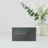 Klempner oder Spengler Typo Visiting Cards Visitenkarte (Stehend Vorderseite)