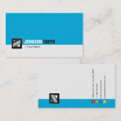 Klempner - Personal Aqua Blue Visitenkarte (Vorne/Hinten)