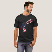 Klempner Pipe Wrench American Flag Pipe Wrench T-Shirt (Vorne ganz)