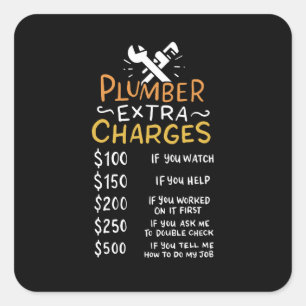 Klempner Quadratischer Aufkleber