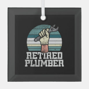 Klempner-Rentenpension Ornament Aus Glas