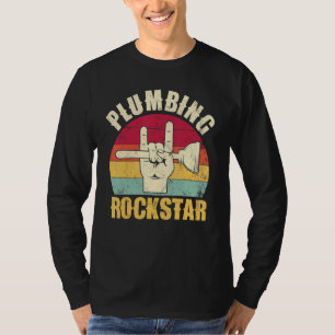 Klempner Rockstar, lustiger Klempner, Toilettenstö T-Shirt