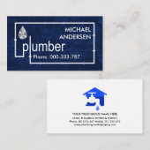 Klempner Rohrleitung blaues Wasser Grunge Visitenkarte (Vorne/Hinten)