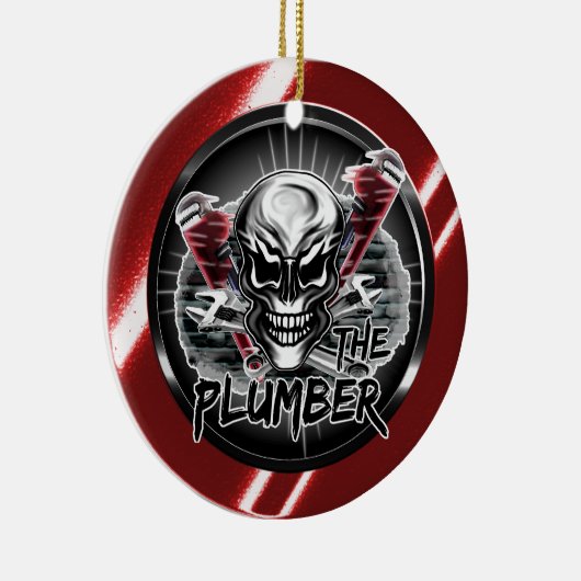 Klempner-Schädel: Der Klempner Keramikornament (Rechts)