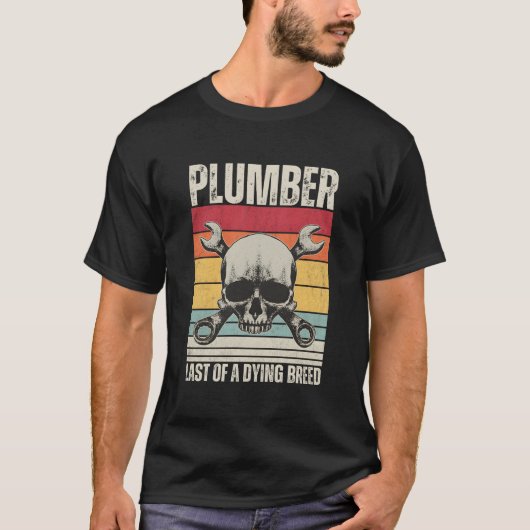 Klempner Schädel Klempner T-Shirt (Vorderseite)