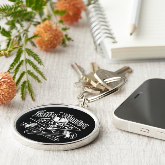 Klempner-Schädel: Mörder-Klempner 3,1 Schlüsselanhänger (Seite)