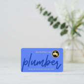 Klempner-Schild in blauer Schicht Visitenkarte (Stehend Vorderseite)