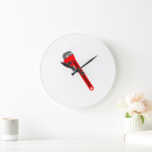 Klempner-Schlüssel Große Wanduhr (Zuhause)