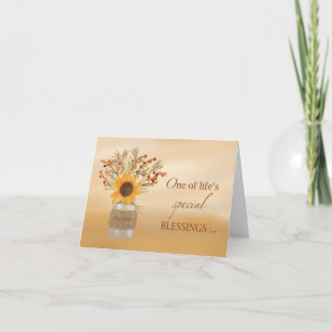 Klempner-Segen zu Thanksgiving Sonnenblume Karte
