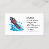 Klempner-Service-Profi Visitenkarte (Rückseite)