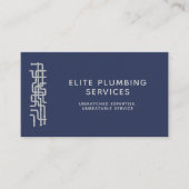 Klempner Service Water Pipes QR Code Marine modern Visitenkarte (Vorderseite)