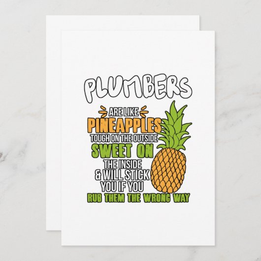 Klempner sind wie Ananas. Ankündigung (Vorne/Hinten)