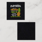 Klempner sind wie Ananas. Quadratische Visitenkarte (Vorne/Hinten)