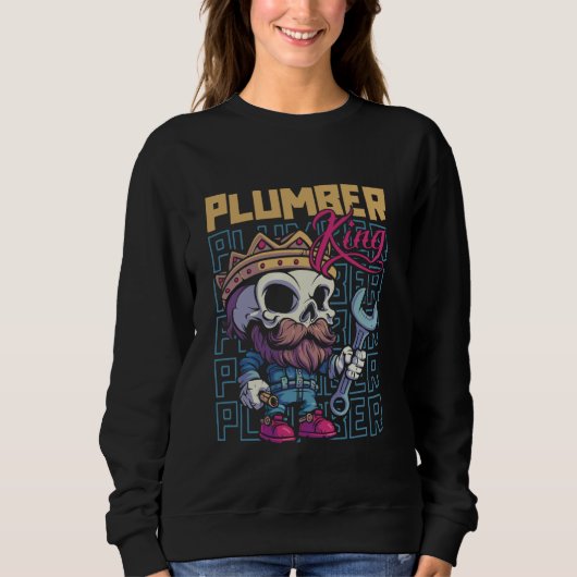 Klempner Skeleton - Pipefitter Klempner Kin Sweatshirt (Vorderseite)